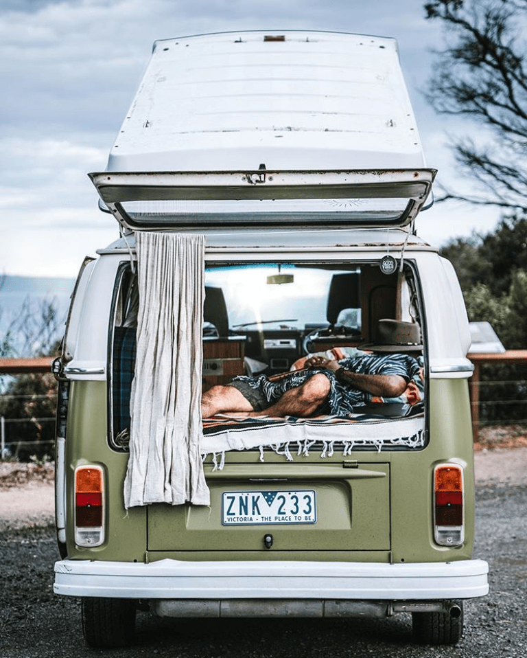 Our student @jacobhestonvibes who landed a combi van collaboration shortly after attending the course. Green Combi Van